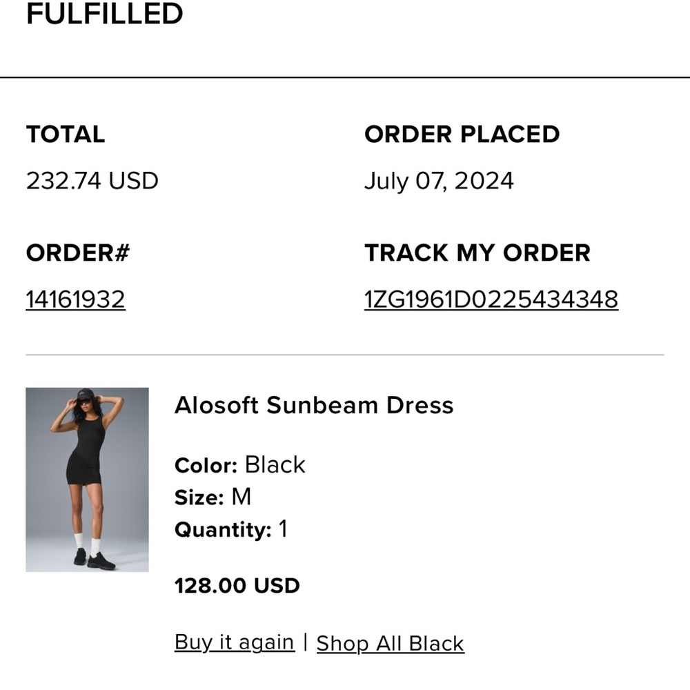 Alosoft Yoga Sunbeam Dress - Picture 5 of 5